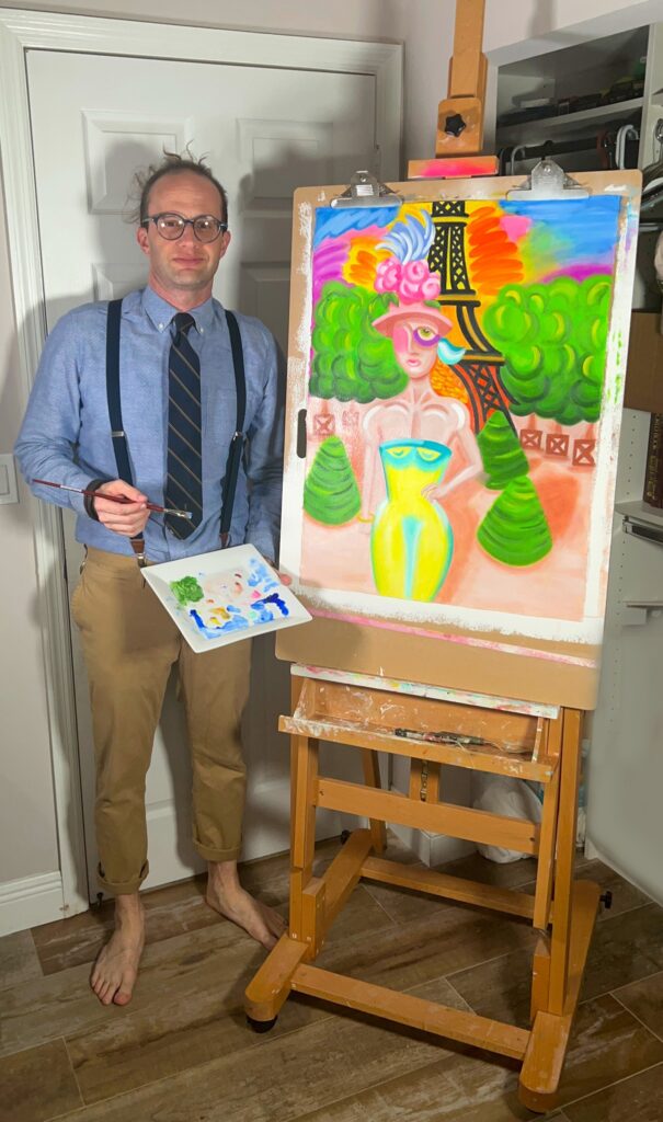 Christopher Alfonsso is a contemporary artist known for his multi-disciplinary paintings that blend elements of multiple styles of classical and modern art, such as impressionism, pop art, and street art. Since childhood, Christopher has been consistently immersed in robust Latin, Asian, European, Caribbean and African creative influences which are all strongly represented in his artworks. Christopher has also gathered artistic influence via a broad variety of multicultural sources, such as traveling to many of the world’s most iconic art institutions, extensively studying modern and ancient art history, classical and modern painting techniques, runway fashion, pop art, beaux-arts architecture, antiquity, art of the baroque period, fauvism, art deco, and various other styles of avant-garde art and design. Christopher’s artistic studies are themselves a raw material element of his artworks. Christopher’s artworks seek to achieve a unified theory of art by seamlessly combining figurative and abstract elements in the same space, while demonstrating a “joie de vivre” style with a technicolor-like effect. This approach eases visual tension resulting from interplay and mutual relations between various elements, such as realism and decoration. His pieces often blend abstract and surreal elements, creating an atmosphere that invites viewers to explore and interpret the work on a deeper level. The use of color, texture, and form in his compositions often evokes emotion and thoughtfulness. Alfonsso’s art can be seen as a reflection of both personal and universal experiences, allowing for a variety of interpretations of what is a unique and compelling style. His work often features vibrant colors and reimagined photographic subjects.