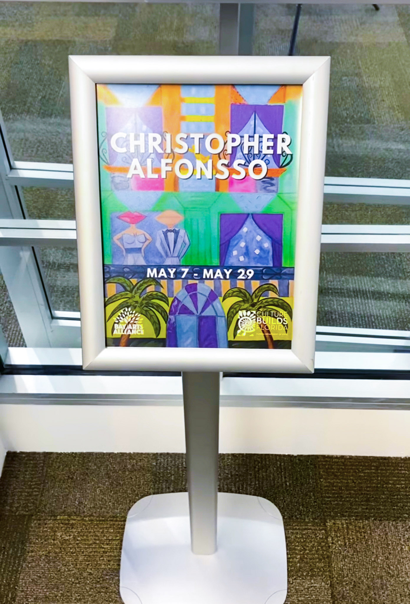 Artist christopher Alfonsso held a solo exhibition in May 2021 at the Panama City Center for the Arts in Florida.