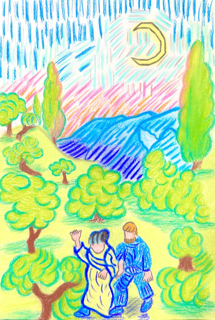 VISUAL RHYTHMS: VAN GOGH is an interpretation of a Vincent Van Gogh landscape painting.